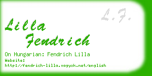 lilla fendrich business card